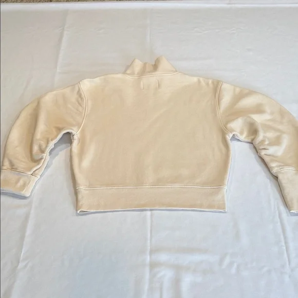 Citizens of Humanity COH Mock Neck Cream Beige Sweatshirt Small USA Made - Picture 8 of 14